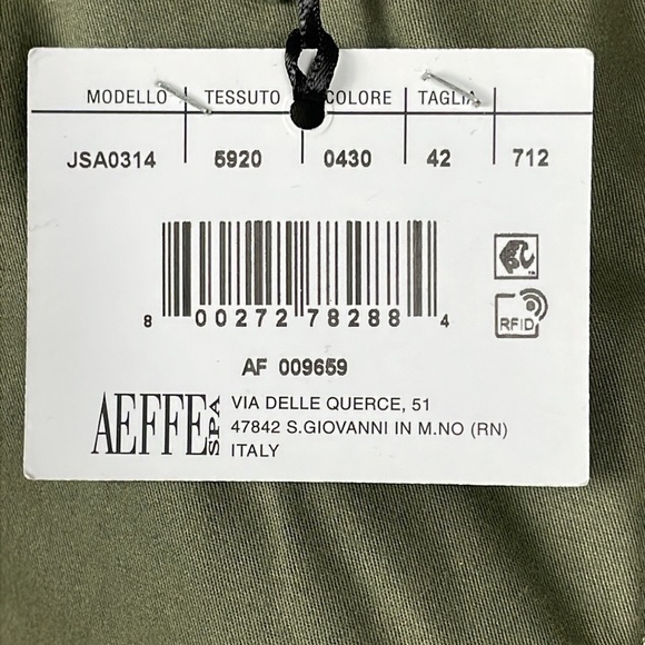 NWT Jeremy Scott Military Green High Rise Cargo Pants Butterfly Guns Patch Sz 8 - Picture 12 of 16